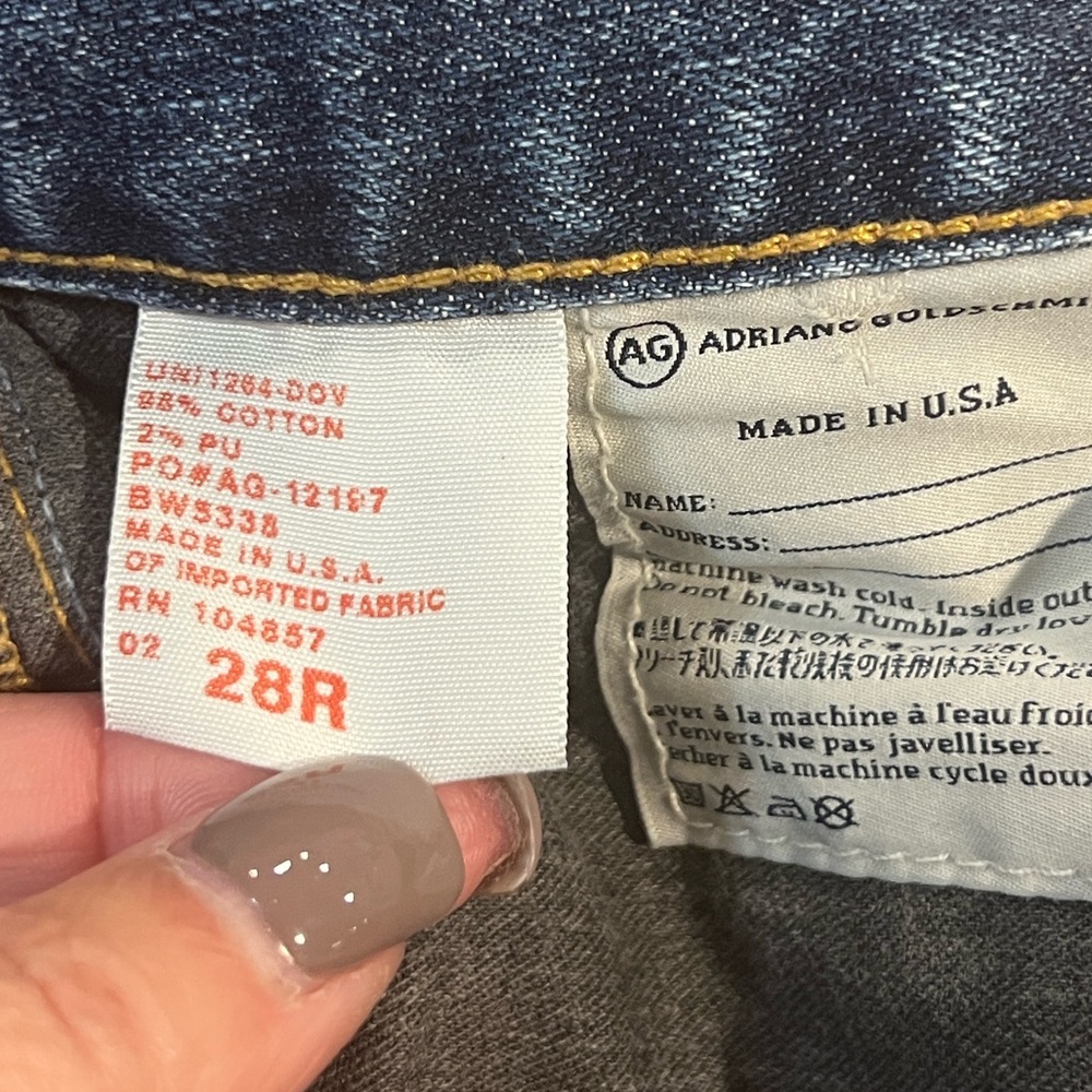 AG Adriano Goldschmied the Tomboy Relaxed Straight Leg Jeans 28R - Picture 9 of 9